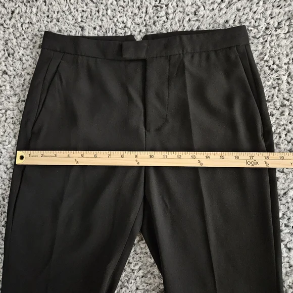 Zara Women's Black Flare Pants Small S 30x34 Long Tall Bootcut Dress Trousers - Picture 8 of 12